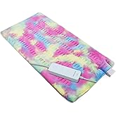 Tie Dye Heating Pad for Back Pain and Cramps Relief, Hot Heated Pad with 3 Heat Settings, 2 -Hour Auto Off and Machine Washable -12 x 24 inch, MC-1