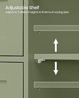 VASAGLE Laurel Green Bathroom Floor Storage Cabinet 4 Drawers 1 Door 30x55x82 cm view 4