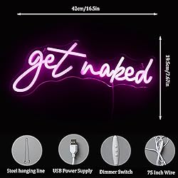 QiaoFei Led Get Naked Neon Sign Letters USB Powered