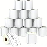 BETCKEY - 3" x 5" (76 mm x 127 mm) Multipurpose & Large Shipping Labels Compatible with Zebra & Rollo Label Printer,Premium Adhesive & Perforated [16 Rolls, 5600 Labels]