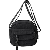 eYLun Women Crossbody Bag Mini Cute Purse Shoulder Bag Corduroy Aesthetic Small Adjustable Wallet Bag