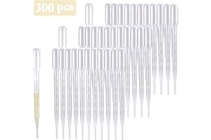 300PCS 3ml Disposable Plastic Transfer Pipettes, Calibrated Dropper Suitable for Essential Oils & Science Laboratory