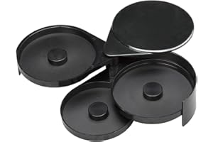 Margarita Salt and Sugar Rimmer Set, Black Cocktail Rimmer for Drinks, 3 Compartment Design for Salt, Sugar, and Lime Juice, 