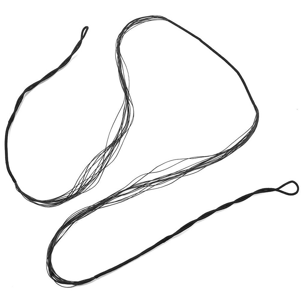 Artibetter 57inch Archery 12 Strand Bow String Bowstring for Recurve Long Bow Hunting (Black)