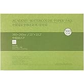 MEEDEN 15×10.2" Cotton Watercolor Paper Block, Textured Surface Watercolor Paper, Cold Press, 140lb/300gsm, 20 Sheets for Pai