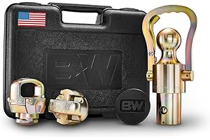 B&W Hitches GNXA2061 Puck System Gooseneck Hitch Ball Kit with Storage Suitcase for F250 F350 F450, Silverado 2500HD 3500HD, 