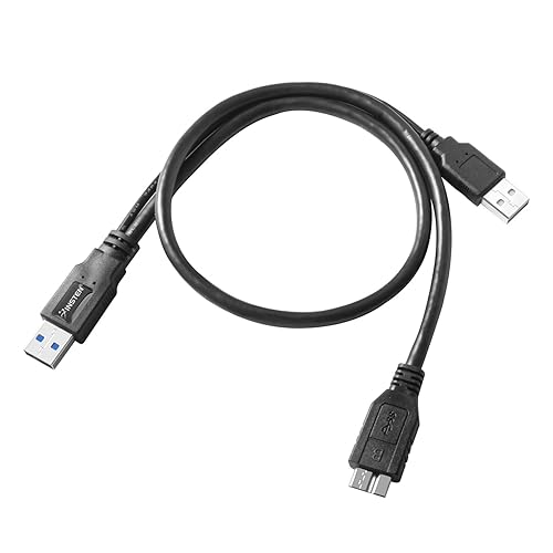 INSTEN Dual USB Type A to Micro-B USB Y Shape High Speed Cable