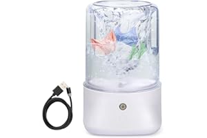 Anbanglin Mini Portable Washing Machine - USB Rechargeable 1L Small Washer with 2 Modes Deep Cleaning for Underwear, Socks & Baby Clothes, Compact Travel Laundry for Apartment, Dorm, Camping, White