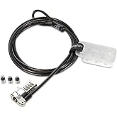 Kensington Universal 3-in-1 Combination Laptop Lock, Computer Security Locking Cable - Resettable Version (K62316WW), Black