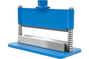 BUKGOCUMN 12" Press Brake Attachment, 3/16in Bending Thickness Press Brake Attachment for 12 or 20-ton Hydraulic Workshop Presses Dual Spring Design 12" Press Brake Attachment (Blue)