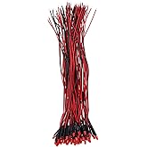 uxcell 50pcs 3mm LED Diode Lights, Red Light DC 12V Pre-Wired Small Emitting LED Light High Brightness