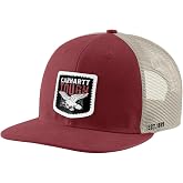 Carhartt Men's Washed Duck Flat Brim Eagle Graphic Cap
