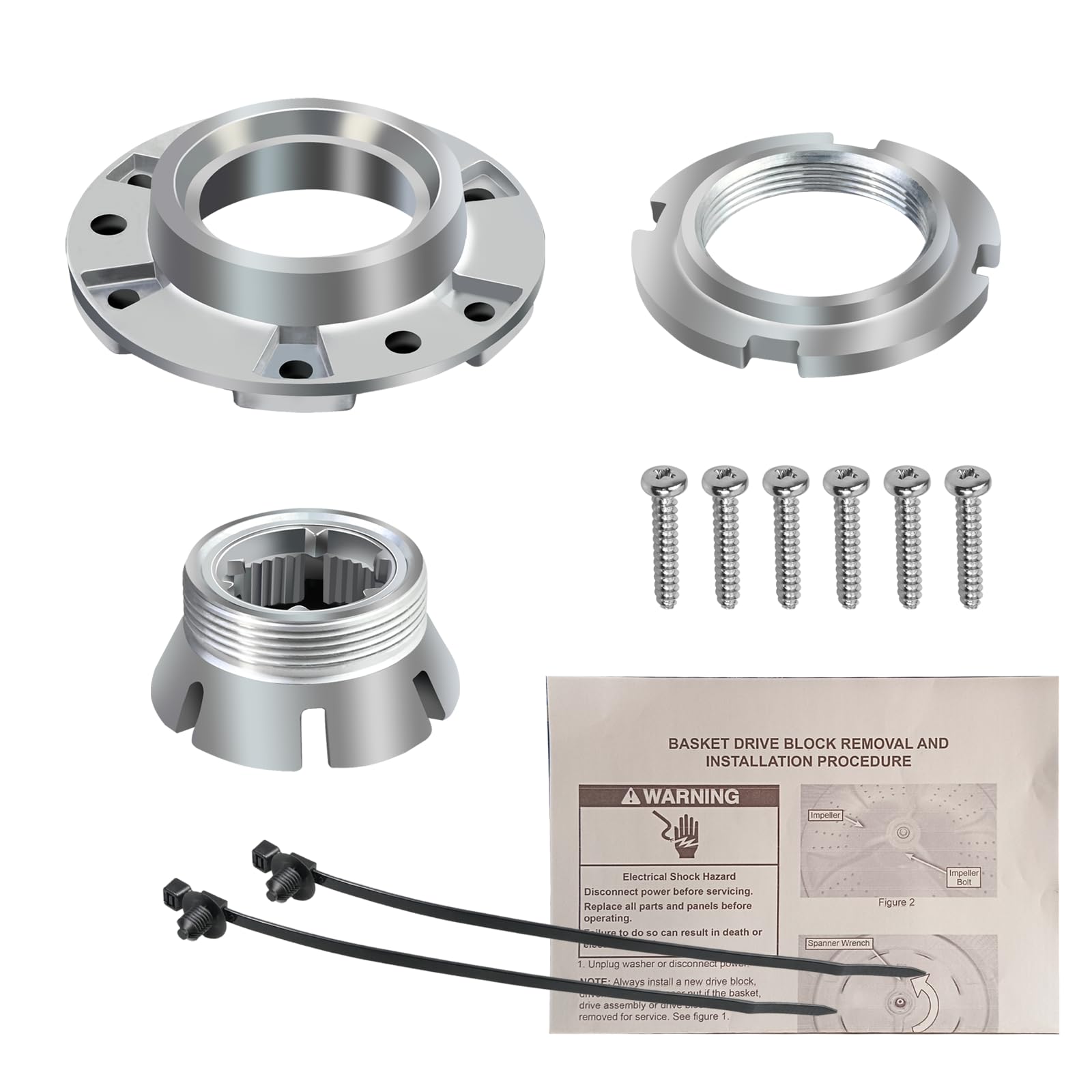 Photo 1 of XQK W10324651 Drive Hub Kit Replacement,Drive Block for Inner Tub Compatible with Whirlpool Maytag KitchenAid Amana,Replaces W10291415, AH2581262, EA2581262,PS2581262