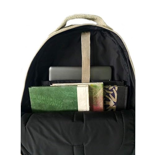 Ojas Yatra Large Hemp Backpack - Green & Red - Pure Natural  display picture 1