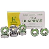 KVENI Skateboard Bearings 8 Pack, Smooth Bearing for Skateboards, Longboard | Designed for skateboarders, longboard riders, commuters, and skate park enthusiasts seeking smooth, reliable rides.