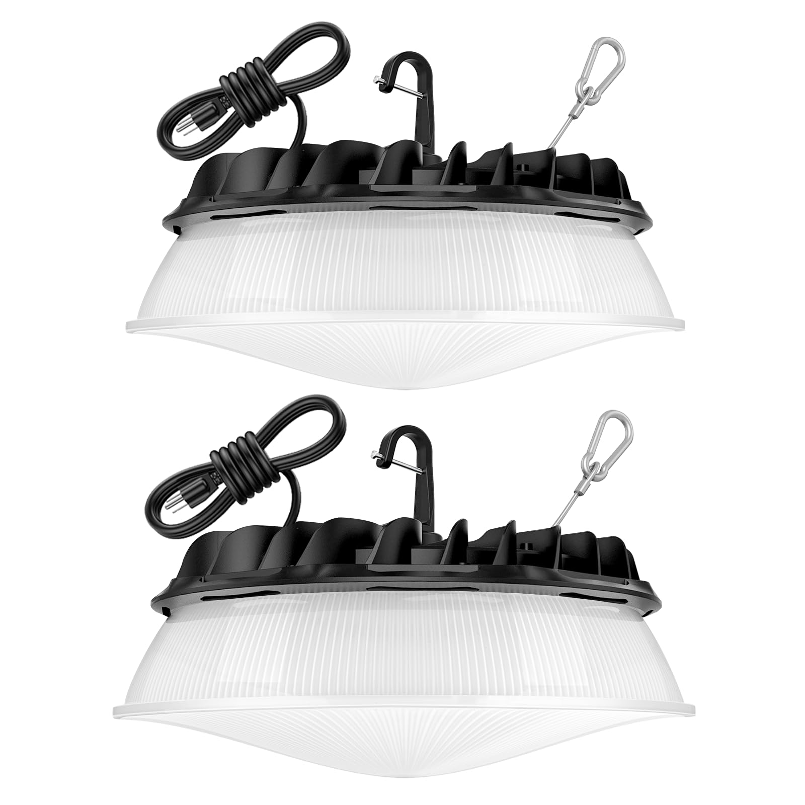 Photo 1 of 2 Pack 155W UFO LED High Bay Light with Reflector 22,500lm 5000K LED High Bay Lights AC110-277V 5' Cable with Plug Waterproof UFO Lights for Garage Shop Factory Warehouse ETL Listed