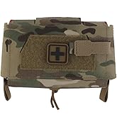 GYDEHUTJ MOLLE/Belt Compact Medical Pouch,Rapid Tear-Away First Aid Kit Two-Piece System IFAK Pouches Emergency Survival Bag for Outdoor Travel Hiking