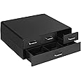 Navaris Coffee Pod Holder with 4 Drawers - Compatible with Nespresso, CBTL, K-Cups, Verismo - Capsule Storage Organizer 2-Tier Container Box - Black