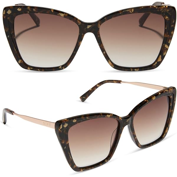 Sandra Square Sunglasses | Taupe Ombre Crystal & Brown  display picture 1