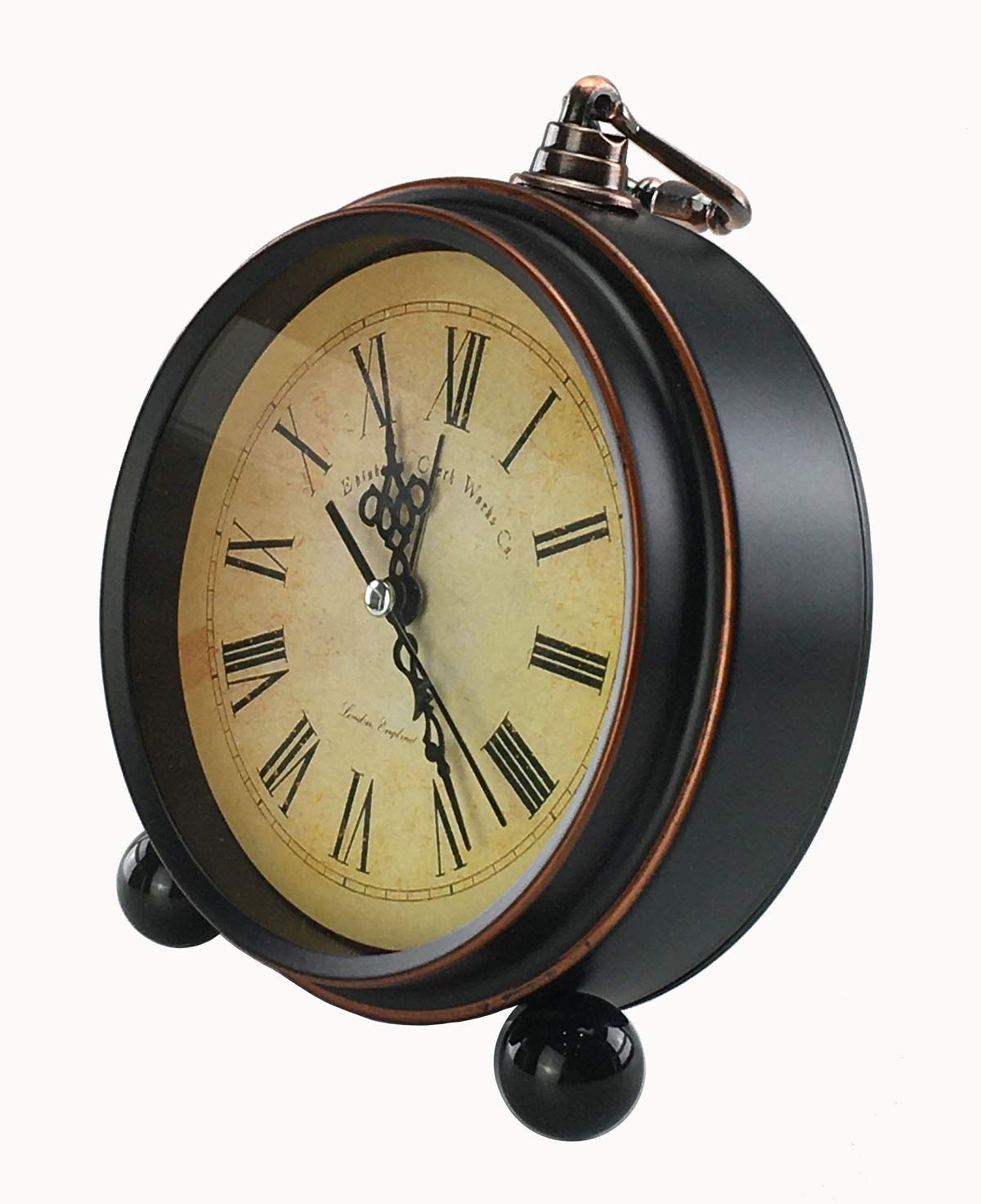 GMMH Desk Clock Nostalgic Antique Vintage Retro Metal Grandfather Clock Design