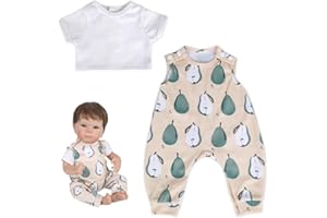 WOOROY Reborn Baby Doll Clothes for 16-18 Inch Reborn Doll 2pcs Reborn Baby Dolls Outfits Reborn Baby Clothing Baby Sets