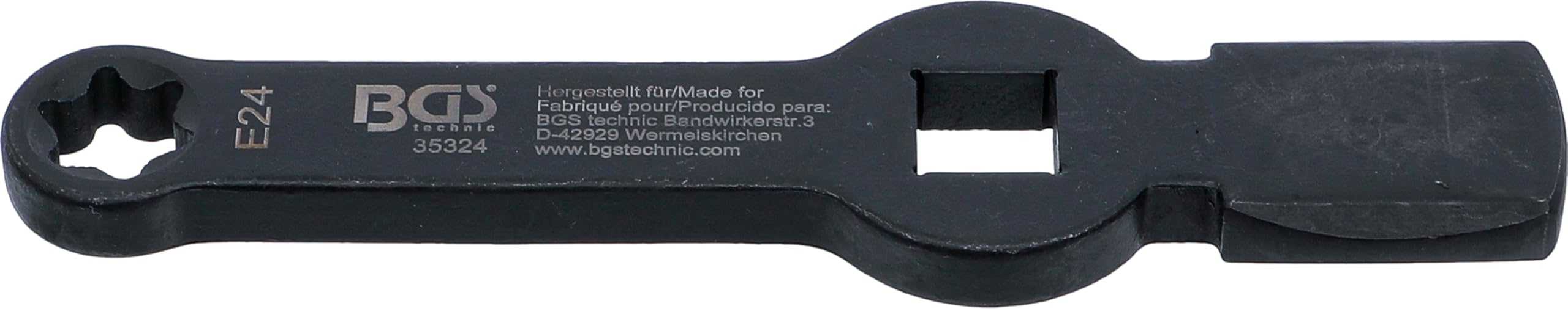 BGS 35324 | Slogging Ring Spanner | E-Type (for Torx) | with 2 Striking Faces | E24