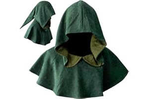 DAZCOS Multicolor Medieval Cowl Hat Sturdy Faux Suede Pagan Cosplay Accessory for Christmas Halloween