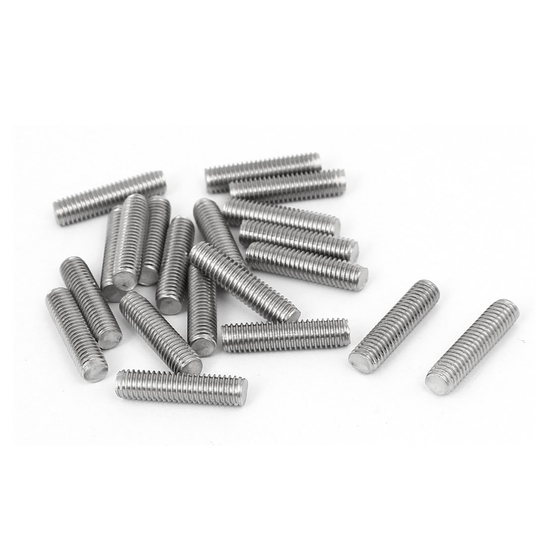 Sourcingmap M5 x 20mm 304 Stainless Steel Fully Threaded Rod Bar Studs Fastener 20 Pcs