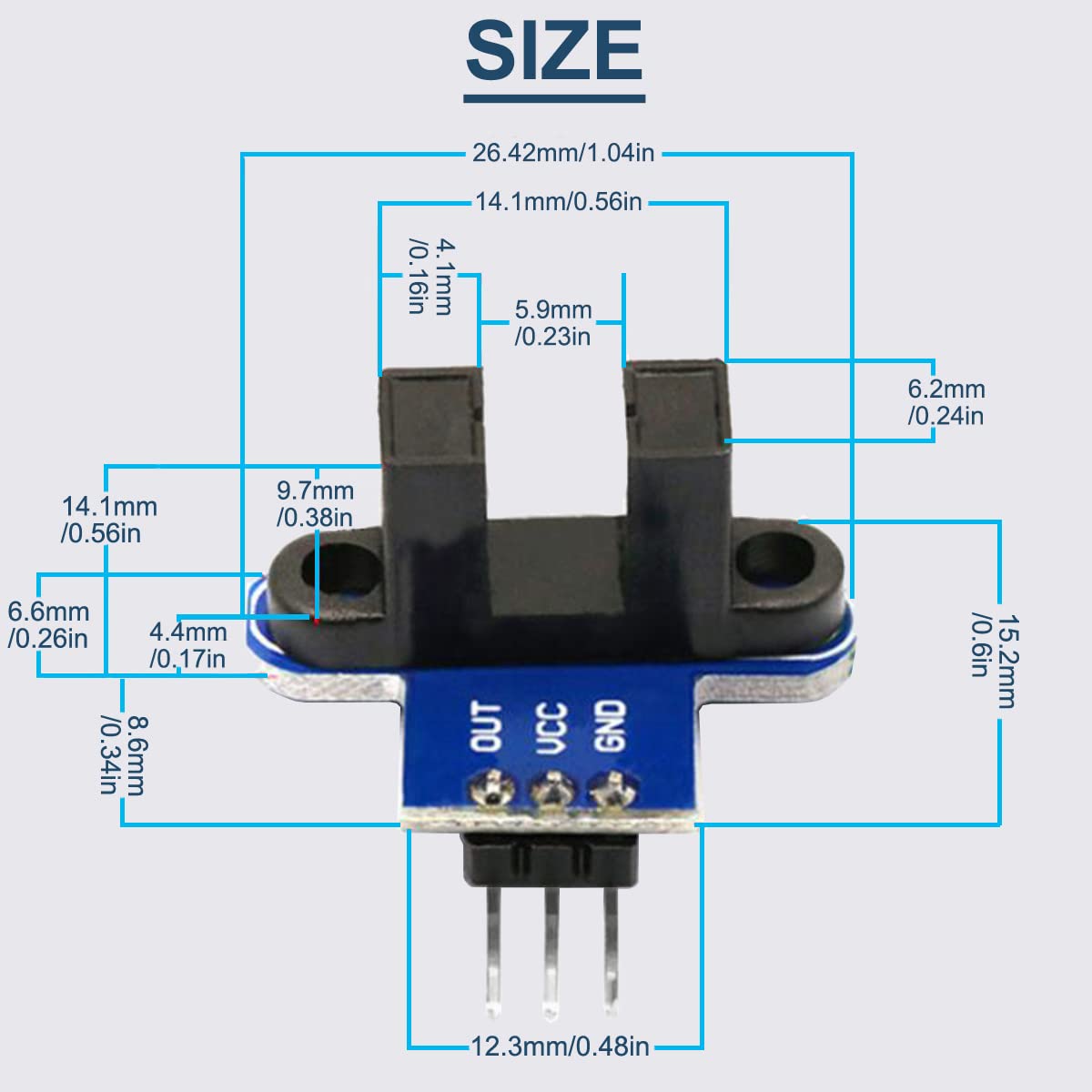 Mua 5PCS IR Infrared Slotted Optical Optocoupler Speed Measuring Sensor ...