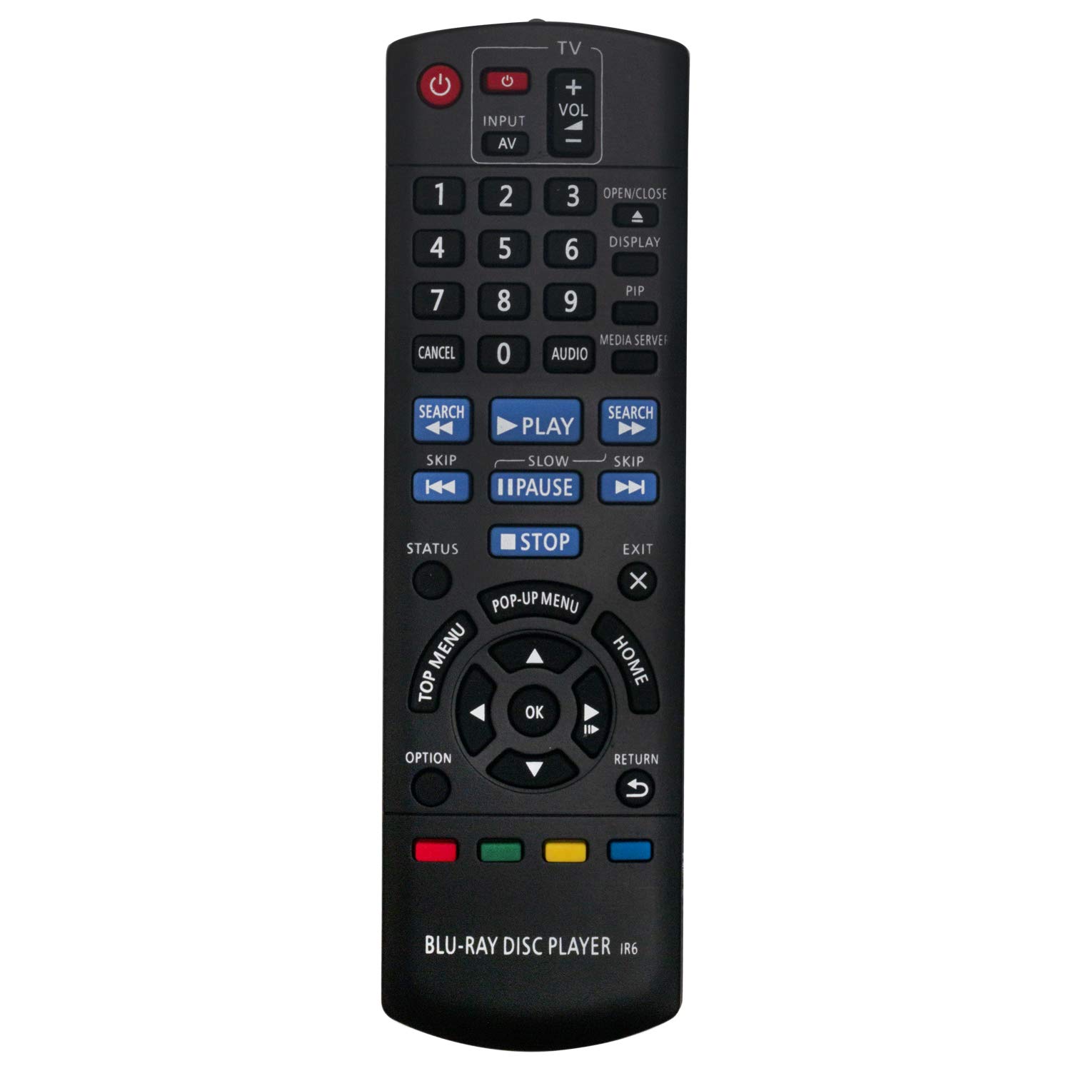 ALLIMITY N2QAYB000577 Remote Control Replace fit for Panasonic Blu-ray DVD Player DMP-BD75 DMP-BD75EB DMP-BD75EE DMP-BD75EF DMP-BD75EG DMP-BD75EG-K DMP-BD75EB-K DMP-BD75EE-K DMP-BD75EF-K