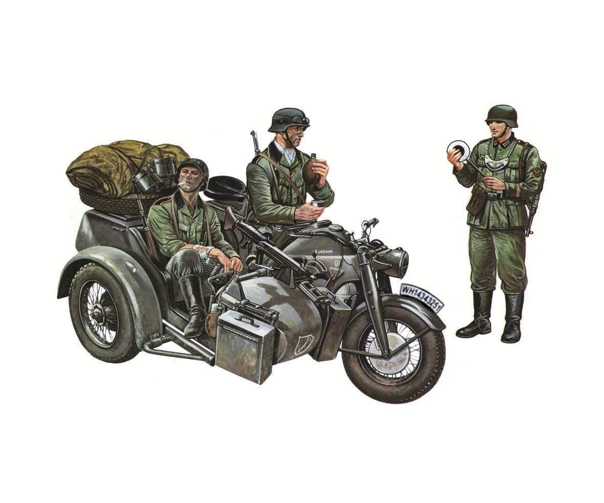 Italeri 1/35 ZUNDAPP KS750 WITH SIDECAR # 317 - Plastic Model Kit