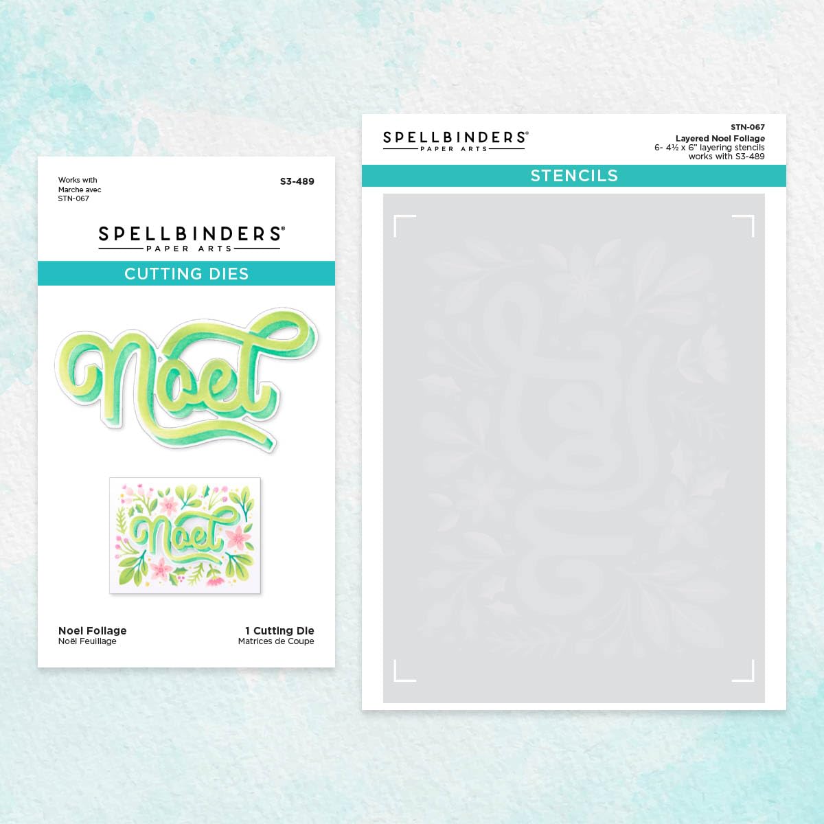 Layered Noel Foliage Stencil & Die Bundle from The Layered Christmas Stencils Collection