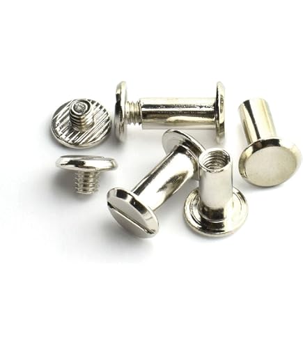 60 Sets Black Chicago Screws – 1/2" X 3/16" Screw Posts For Leather, Bookbinding & DIY Projects