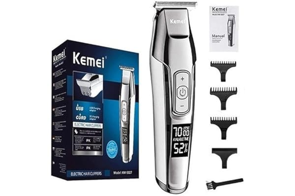 KEMEI Aparador de cabelo masculino sem fio