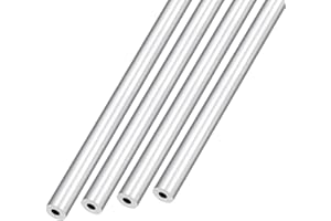 METALLIXITY 6063 Aluminum Tube (6mm OD x 2.5mm ID x 300mm L) 4Pcs, Aluminum Round Tubing - for Home Furnishing, Machinery, DIY Handicraft