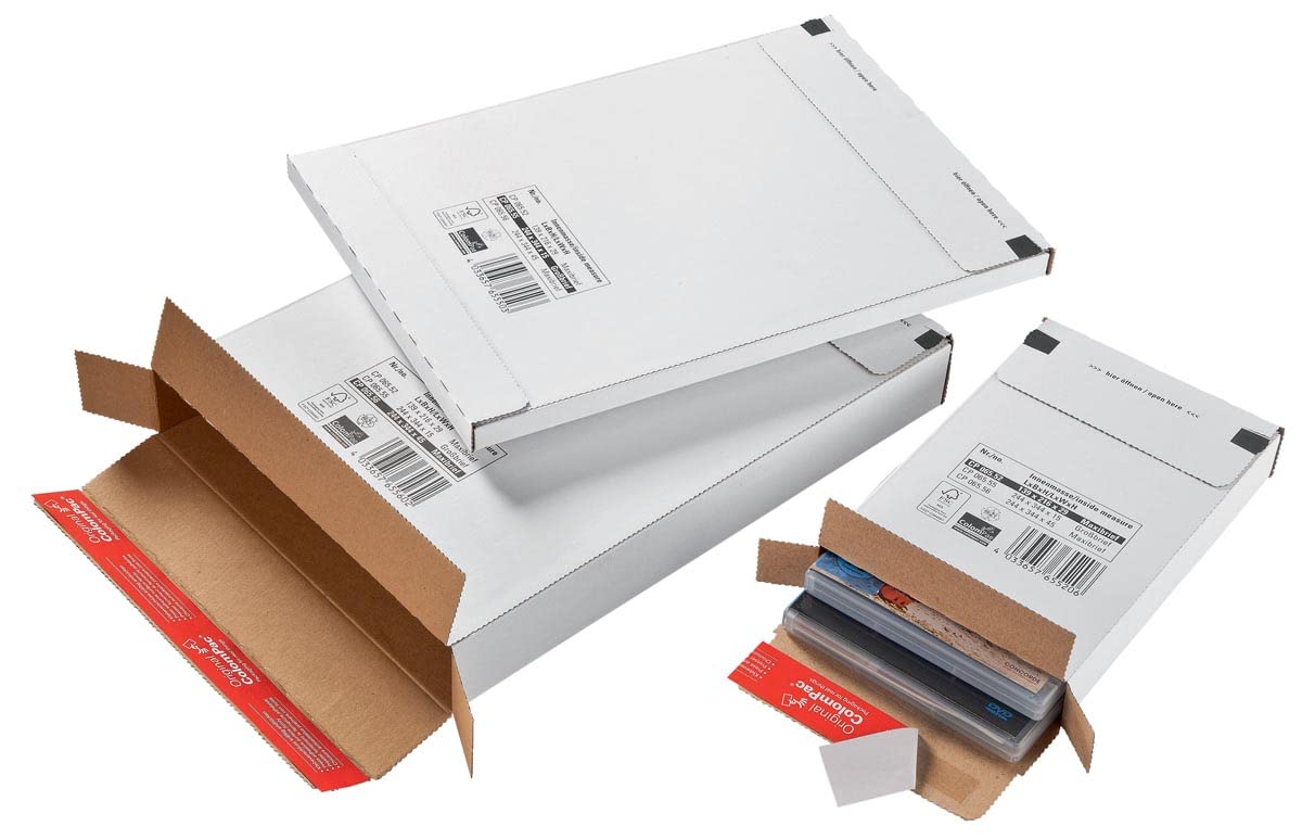 Colompac CP06555 Extra Strong Corrugated Cardboard Envelope - White