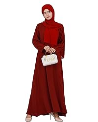 Zofocy Solid Color Women Abaya Modest Muslim Prayer