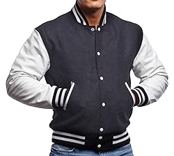 Grey Varsity Jacket Men - Mens Varsity Bomber