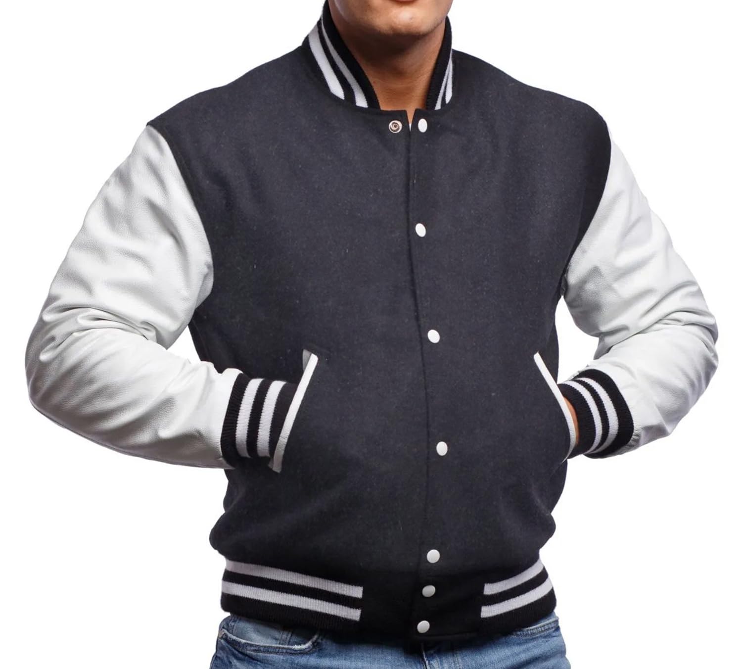 Grey Varsity Jacket Men - Mens Varsity Bomber