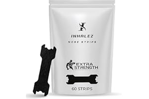 INHALEZ Nose Strips - Nasal Strips - 60CT Bulk Pack - Nose Strips for Breathing - Nose Strips for Sleeping - Oil & Sweat Resistant - Extra Strength Adhesive - Helps Increase Oxygen Intake