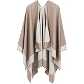 OWIF Women's Shawl Wraps Open Front Poncho Cape Oversized Sweaters Casual Cardigan Shawls for Fall Winter