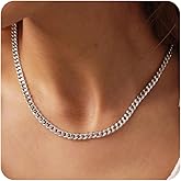 Gold Cuban Chain Necklace for Women, Trendy 14K Gold Plated Dainty Chunky Necklace Adjustable Cuban Link Chain Choker Necklace for Men Fashion Jewelry Best Gifts for Birthday Christmas Thanksgiving