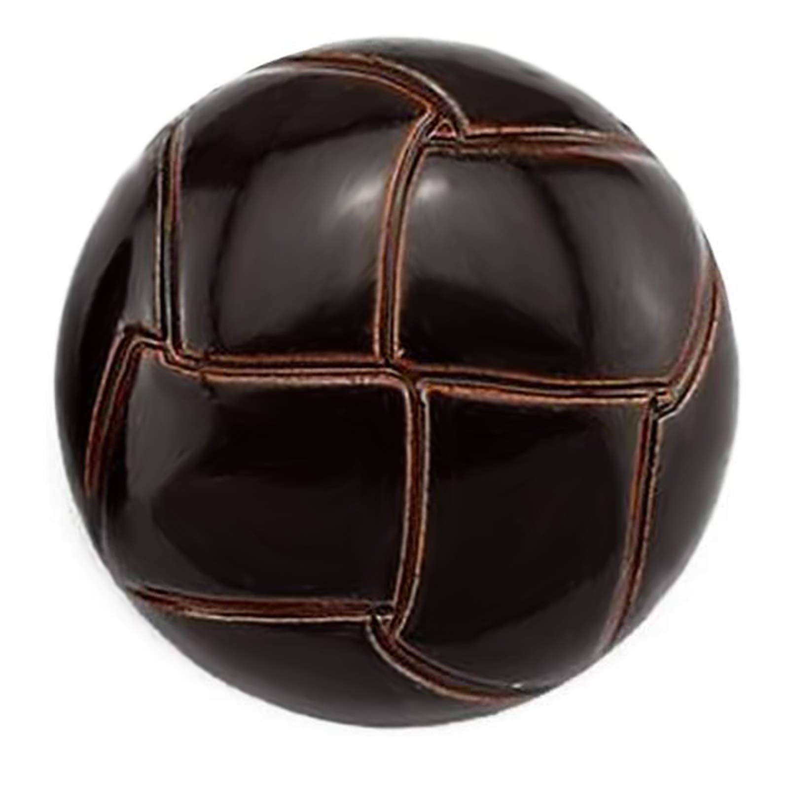 10 Pcs Plastic Round Buttons Imitation Leather Pattern for Suit Dress Coat Embellish Coffee 25mm