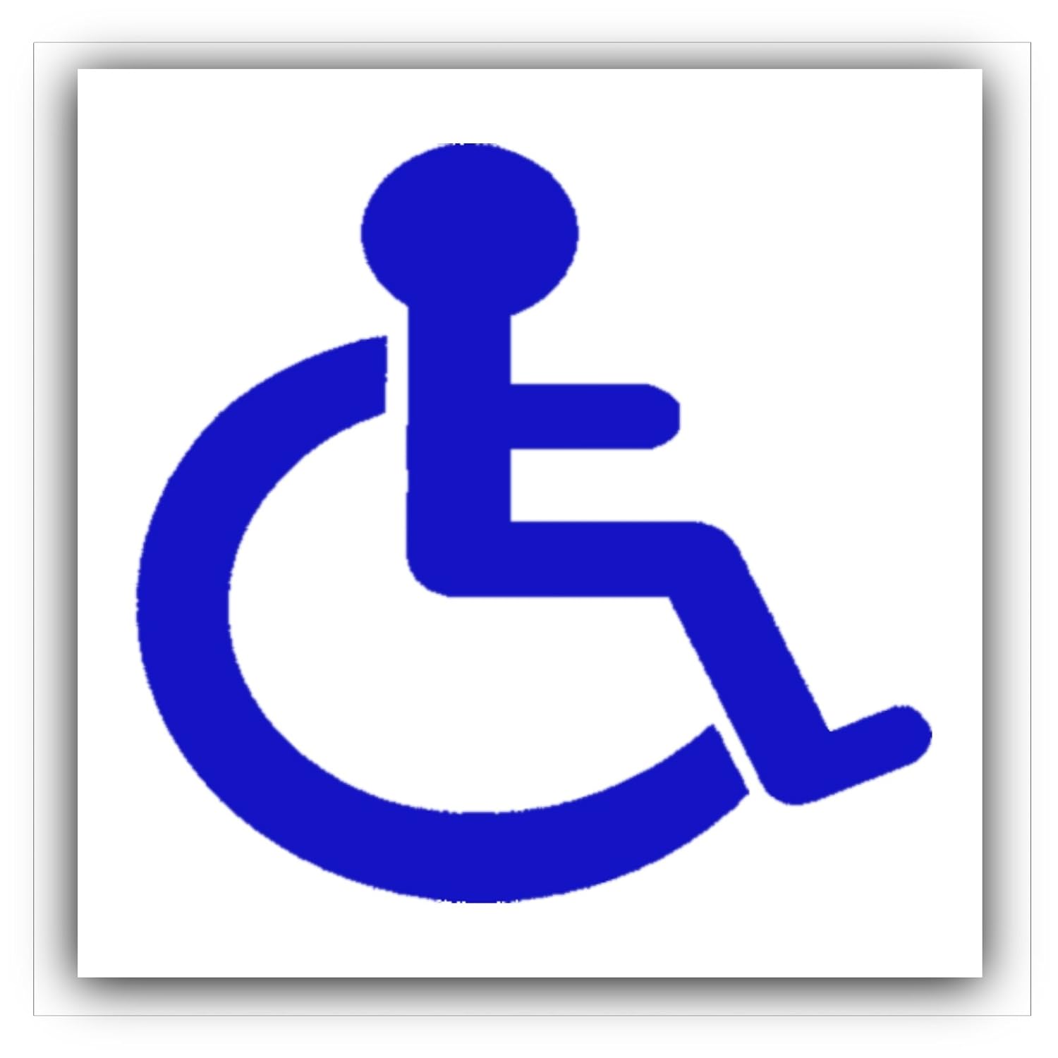 Platinum Place Disabled Logo Car StickerBLUE on WHITEDisability