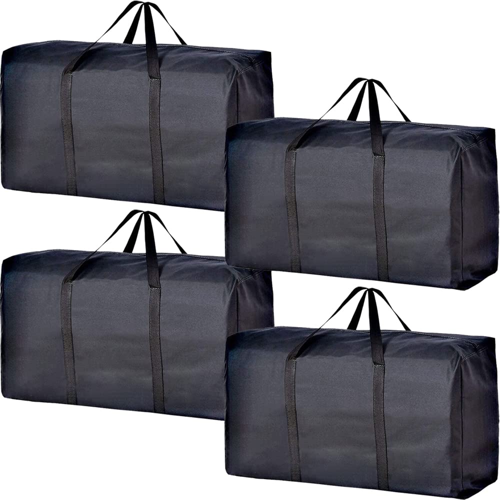 Photo 1 of Extra Large Moving Bags with Strong Zippers & Carrying Handles, Storage Bags Storage Totes for Clothes, Moving Supplies, Space Saving, Oversized Storage Bag Organizer for Moving, Traveling (4 Pack)