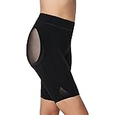 Leonisa High Waisted Tummy Control Butt Lifting Shapewear Shorts For Women - Black