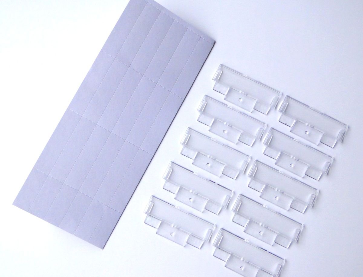 50 Suspension File White Inserts & Clear Plastic Tabs Filing Index