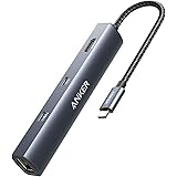 Anker PowerExpand 6-in-1 USB C PD Hub with 65W Power Delivery, 4K HDMI, 1Gbps Ethernet, 2 USB 3.0 Data Ports, for MacBook Pro