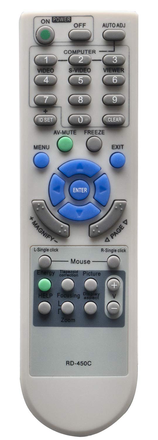 VINABTY RD-450C Replace Remote For NEC Projector LT150Z LT170 LT180 LT220 LT240 LT280 LT30 LT37 LT375 M260WS+ M260X M260XS M271XG M300WS M300X M300XC NP64 NP700 V300X VT49 VT490 VT491 VT495 VT57 VT660