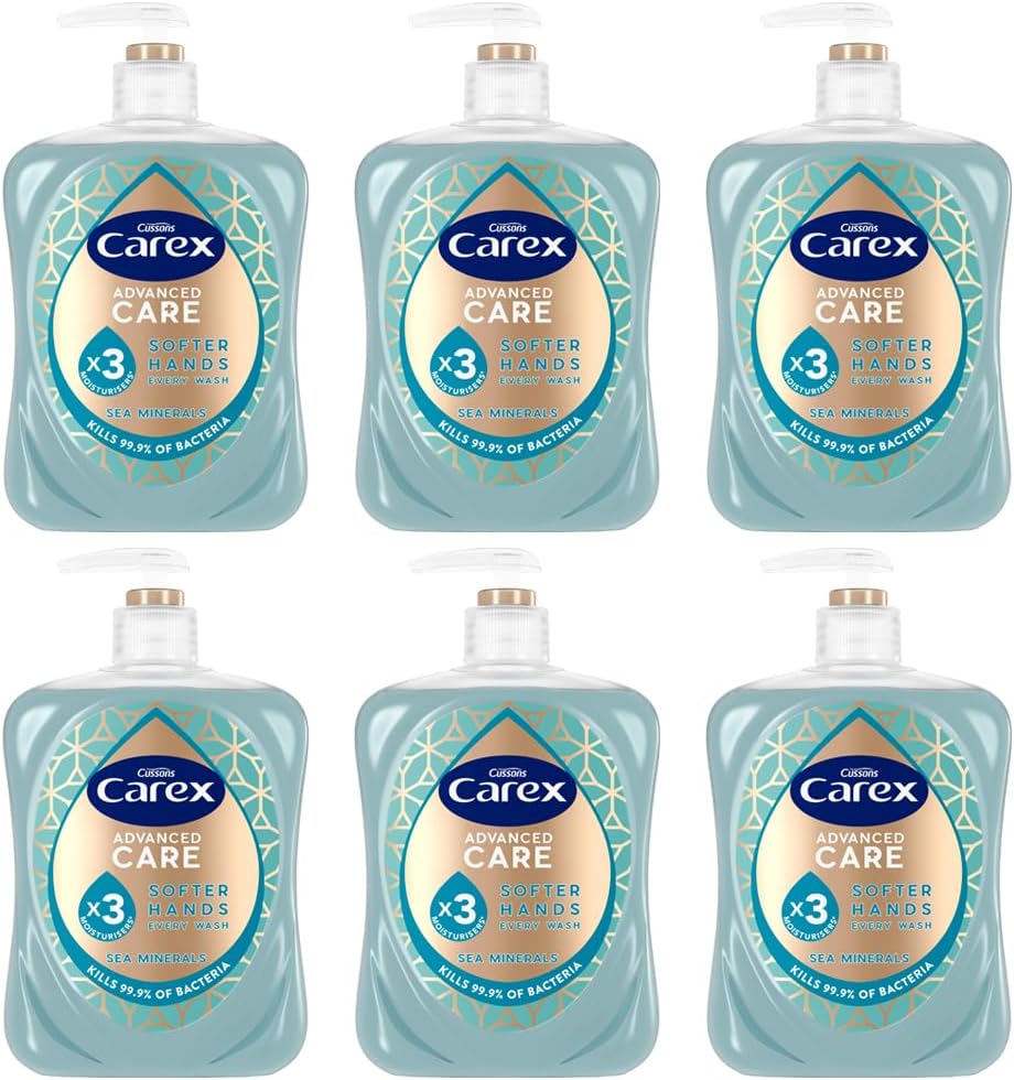 Carex Advanced Sea Minerals Antibacterial Hand Wash 6x500ml